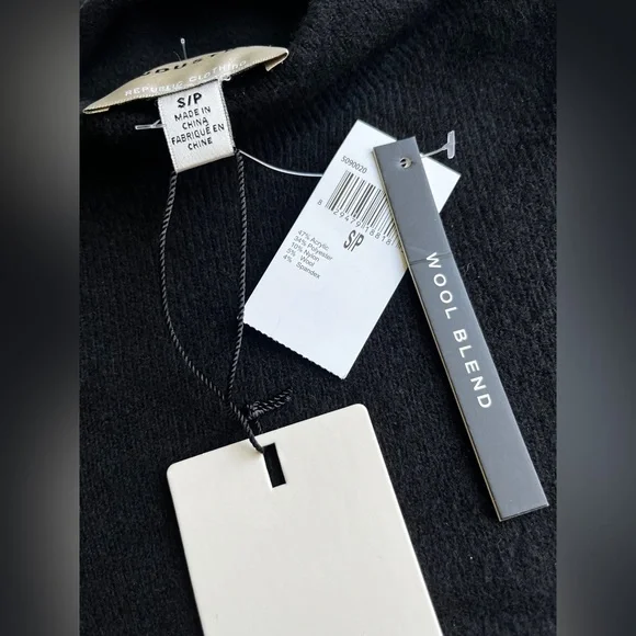 Industry Republic Contemporary‎ Wool Blend Butterfly Sleeve Modern Sweater - Picture 6 of 8